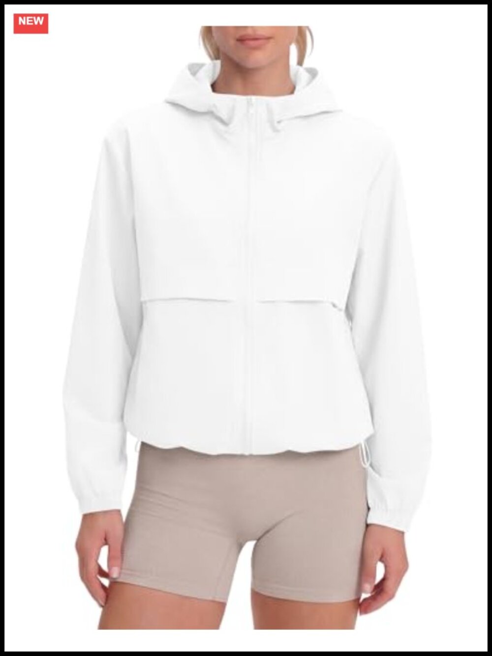 Locachy Women's Lightweight Full Zip Athletic Hoodie Nylon Spandex Workout